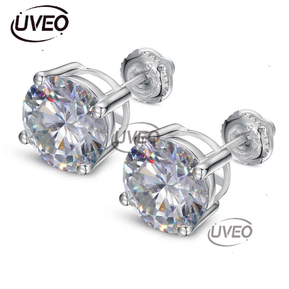 Earrings, fashion designer earrings, 3mm -10 mm classic spiral rear earrings jewelry Sier VVS Mozambican dia studs for men and women Free delivery