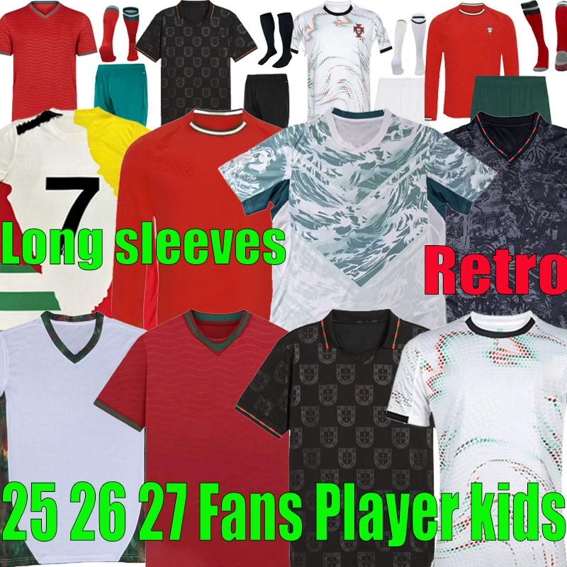 25 26 27 Portugal soccer Jerseys Portuguesa RoNalDo JOAO FELIX BERNARDO B. FERNANDES PEPE Portugieser Jerseys 2025 2026 Portugals Men Kids kits football shirts Team