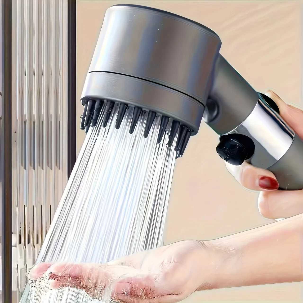 Vertical striped shower head pressurized shower head for home bathroom water heaters pressurized and rain shower headM251120