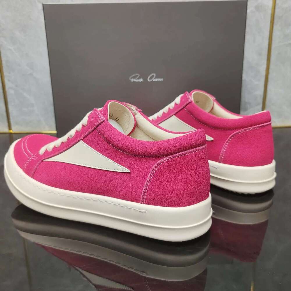 Ricks 2024 New Small Triangle Canvas High Street Rose Red Men's Haruku Wind Joker Couple Height Shoes