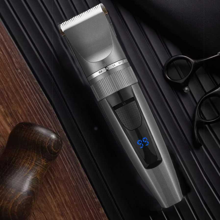 USB electric full body clipper precision electric hair clipper LCD digital push rod electric push rodT251120