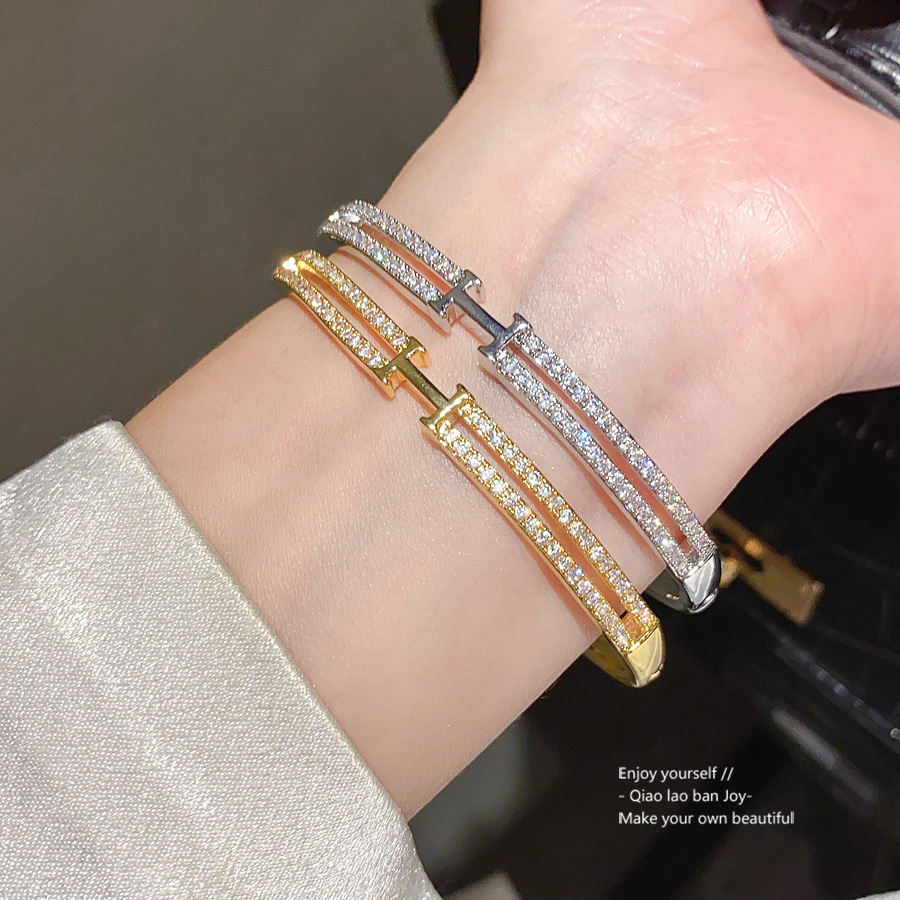 Fashionable New Double Layer Design Exquisite Small Diamond Inlaid Charming Women s High Quality Gift Bracelet