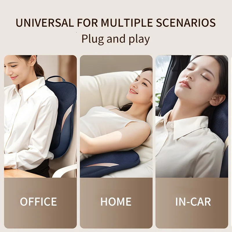 Jinkairui Back Waist Cervical Massager Waist Neck Dual-purpose multifunctional Massage Cushion Massager Pillow 250414