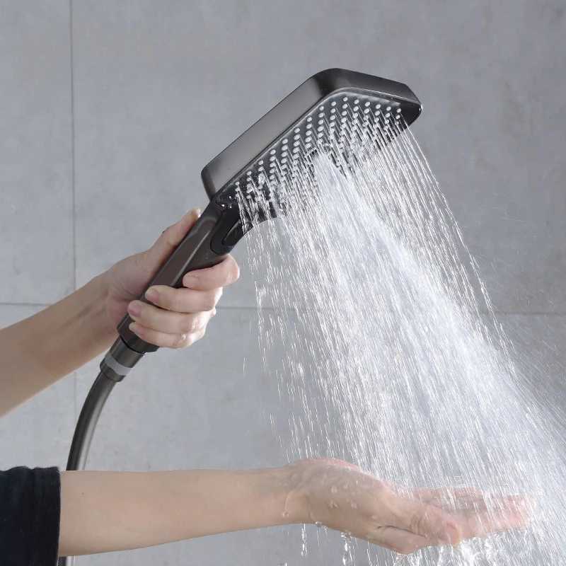 Household Pressure-Boosting Nozzle Large Water Outlet Shower Head Handheld Shower Nozzle Bathroom 3 Speed Adjustable Shower HeadM251120