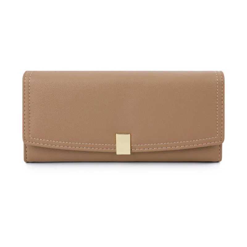 Elegant Women Wallet PU Leather Fold-over Purse ID Card Holder Ladies Wallet Female Hasp Clutch billetera bolas billeteraW251120