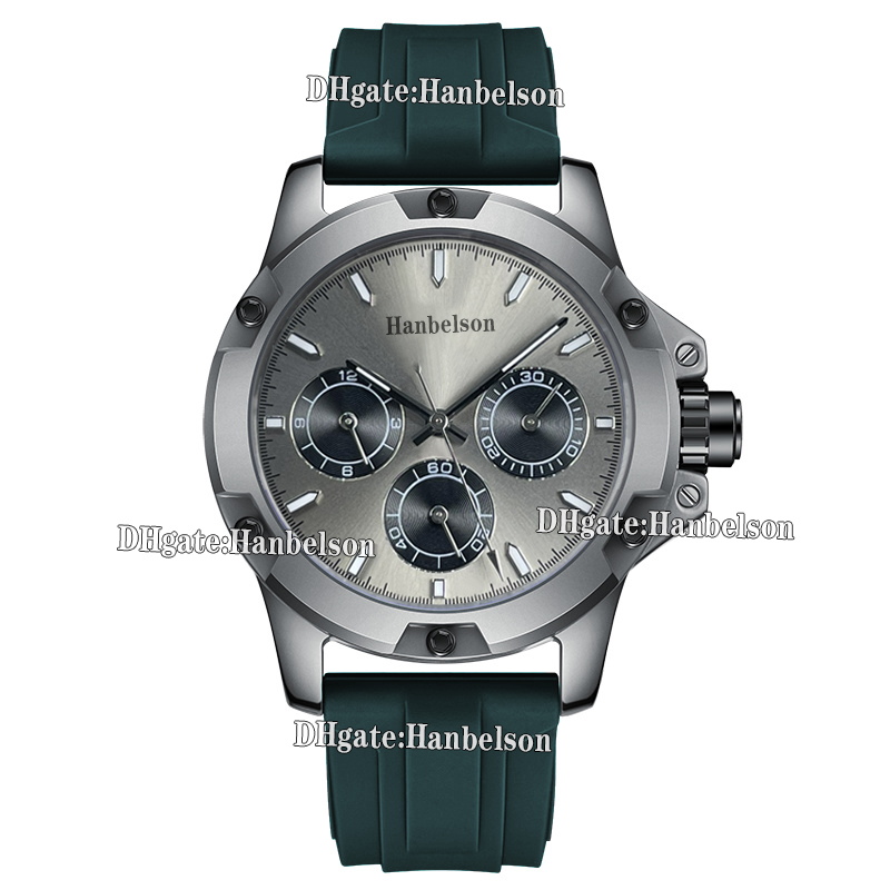 Mens watch Grey Face Ceramic bezel Man Watches Sapphire glass Automatic Wristwatch 40mm Sports rubber strap multifunction clock