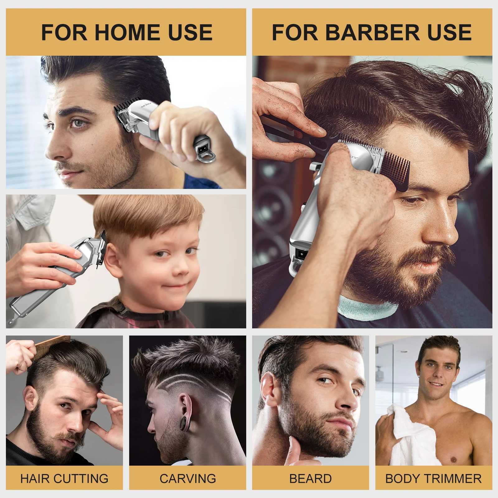 Sejoy Professional Hair Cutting Machine Hair Cutting Kit Cordless Barber Clipper Set with LED Display Hair Clippers for MenT251120