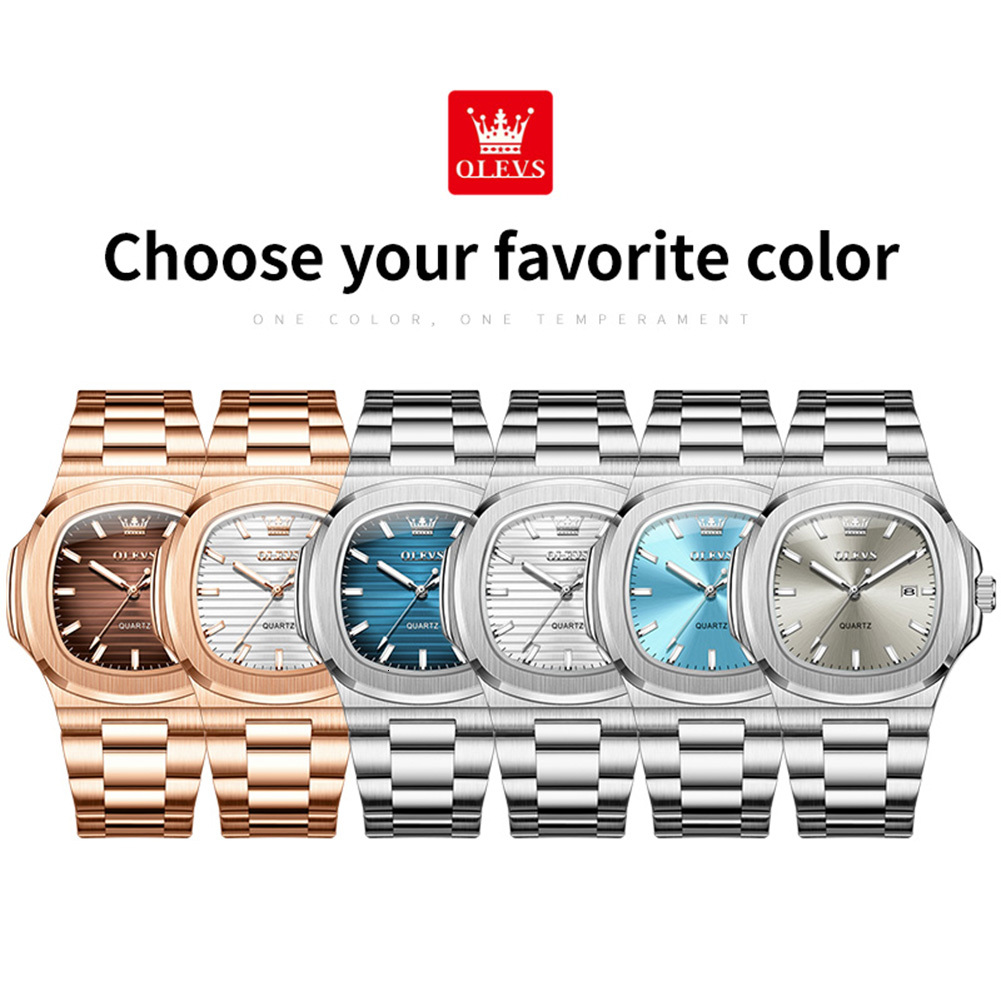 OLEVS Designer Men's Fashion Casual Youth Fashion Multi-functional Quartz Watches Punk Waterproof Men's Watches Luxury Watches Free Delivery