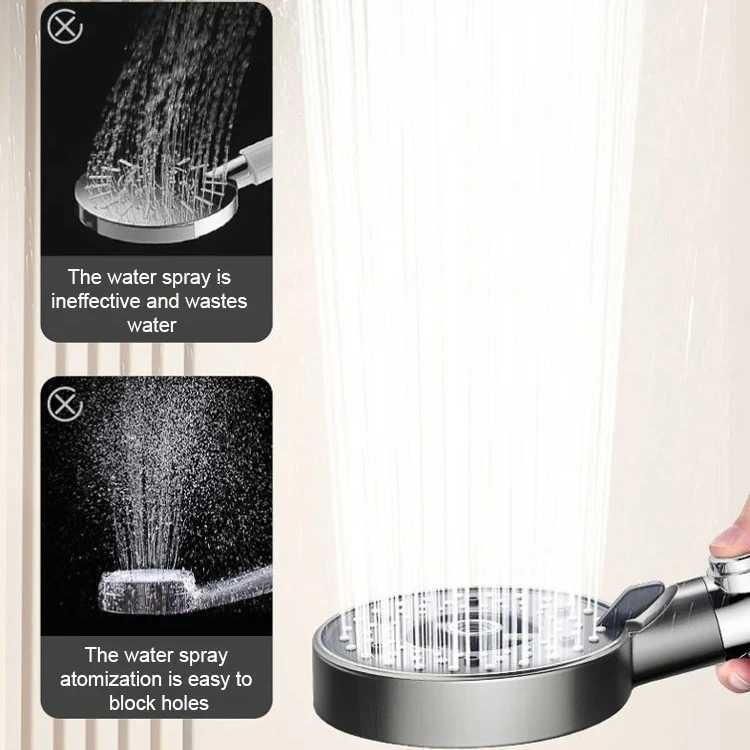 Handheld High Pressure Shower Head with Purifying Spray Super Mist Nozzle for Home Bath Boosting Water Flow Chlorine RemovalM251120