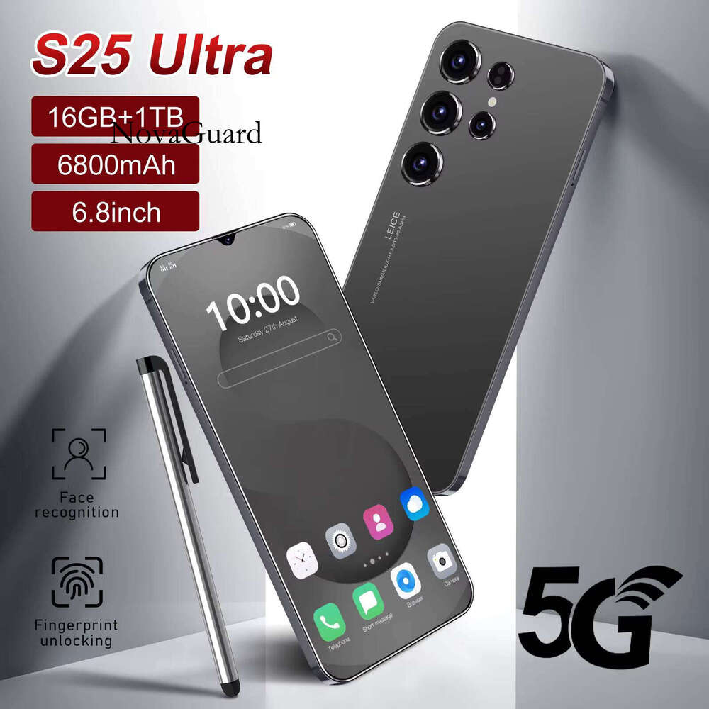 Samsum S25 Ultra 5g smartphone 7.3-inch high-definition organic light-emitting diode ten core Android phone, French and English versions