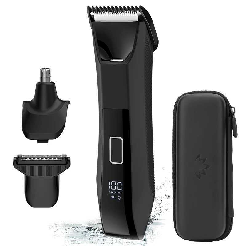 Unicorn Mens New 3-in-1 LCD Digital Body Hair Trimmer Automatic Shaver Powerful Hair Clipper Deep Cleaning Nose Hair TrimmerT251120