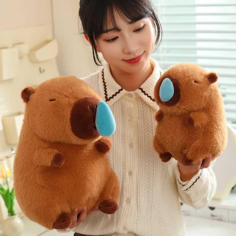 Kaii Capybara Plush Simation s With Stretchable al Mucus Cute Capibara Fluff Soft Stuffed Plushy Doll Kid Gift C251202
