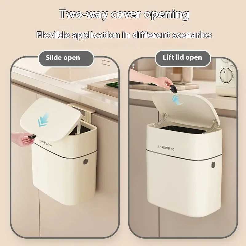 Kitchen Trash Can Multi-layer Dry Wet Separation Garbage Storage Bin Large Press-type Paper Basket with Pulleys Home Supplies C251120