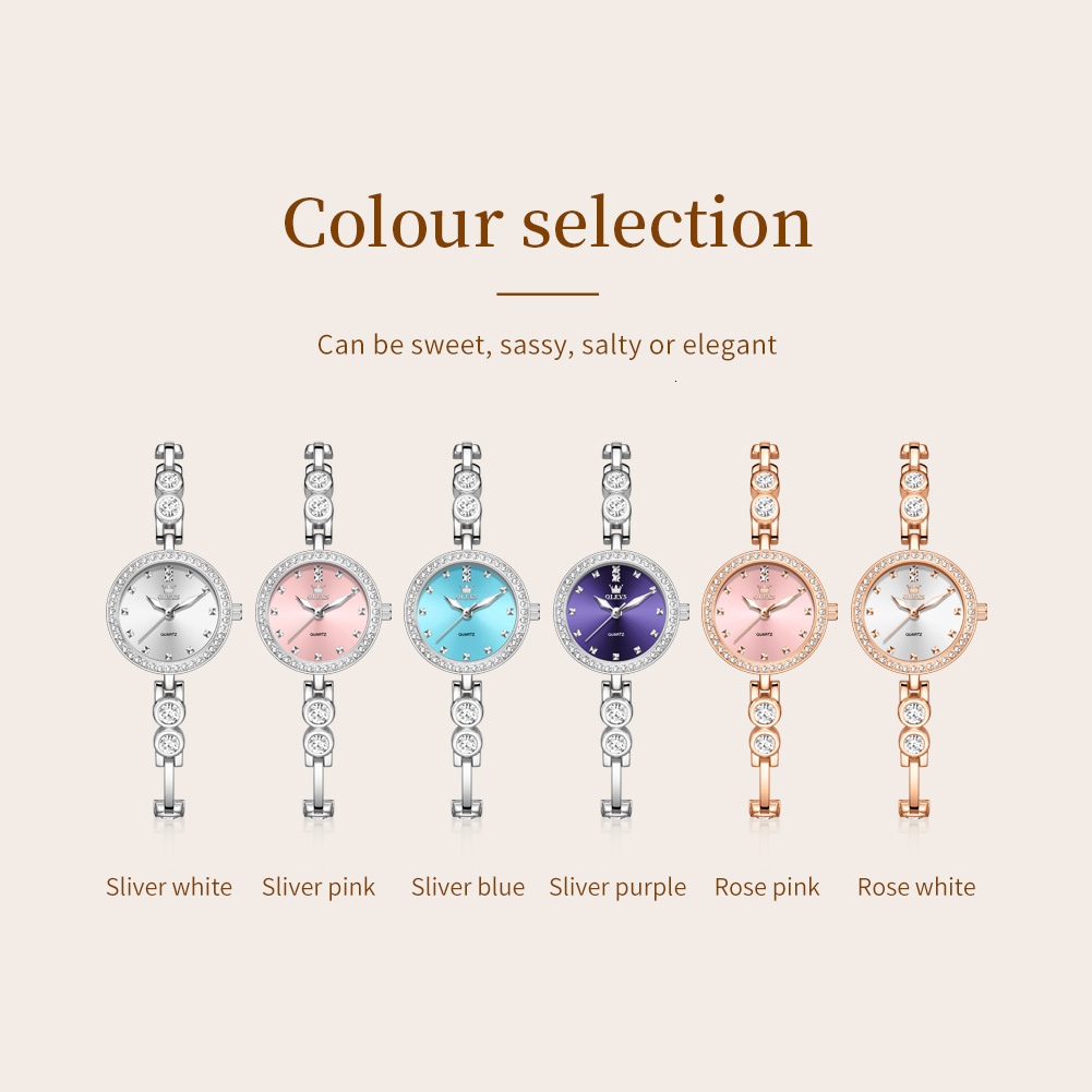 OLEVS Designer Casual Waterproof Outdoor Exquisite Diamond Strap Fashionable Bracelet Ladies' Watch Luxury Women's Watch Free Delivery