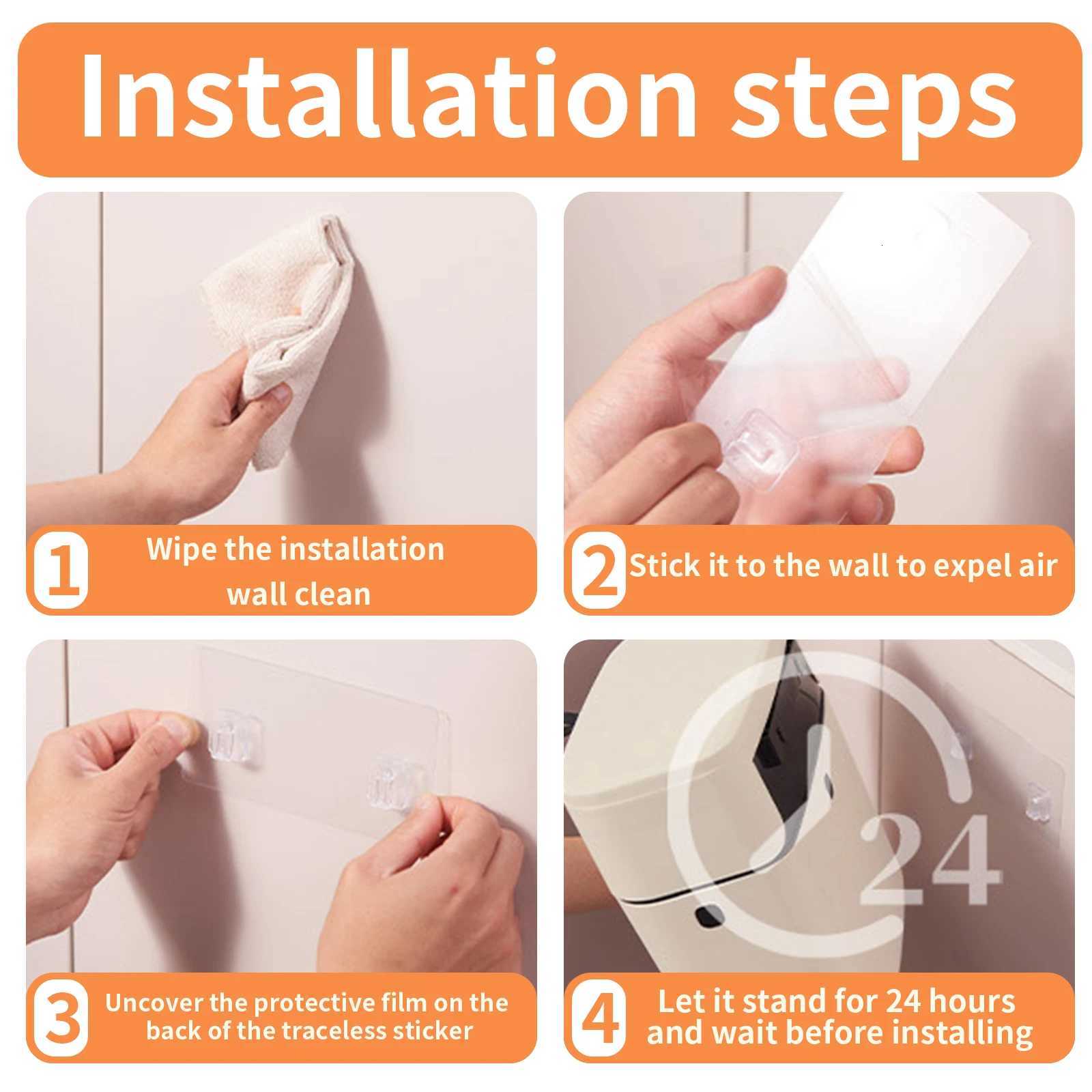 High end household non perforated garbage bin light luxury kitchen door seam hanging wall garbage bin C251120