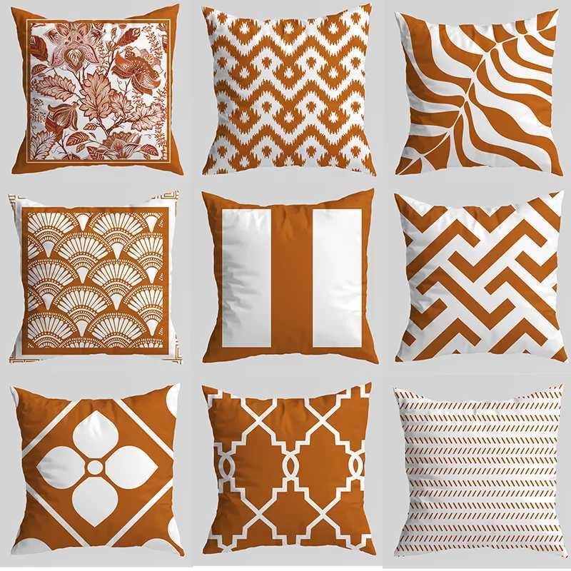 Pillow Case Retro geometric patterns throw covers with digital printing of short plush fabric Car-shaped sofa cushion Home decor C251120