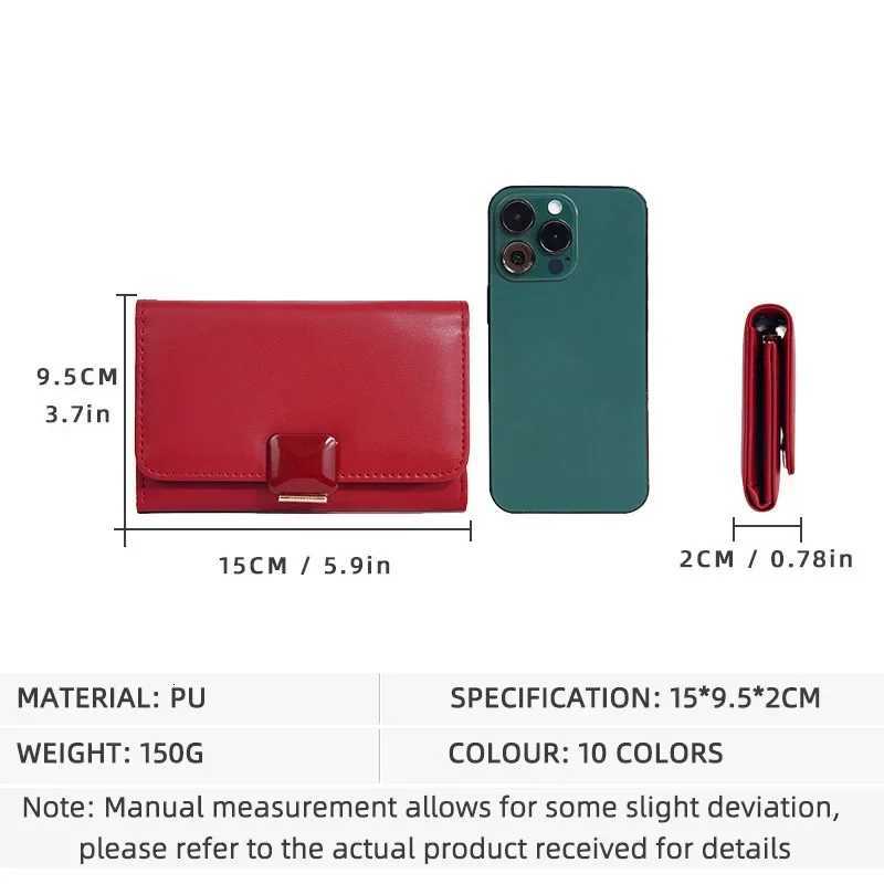 New Luxury Women PU Leather Fashion Short Wallet Multi-slot Card Holder Zipper Hasp Purse Red Coin Clutch Bag Carteira FemininaW251120