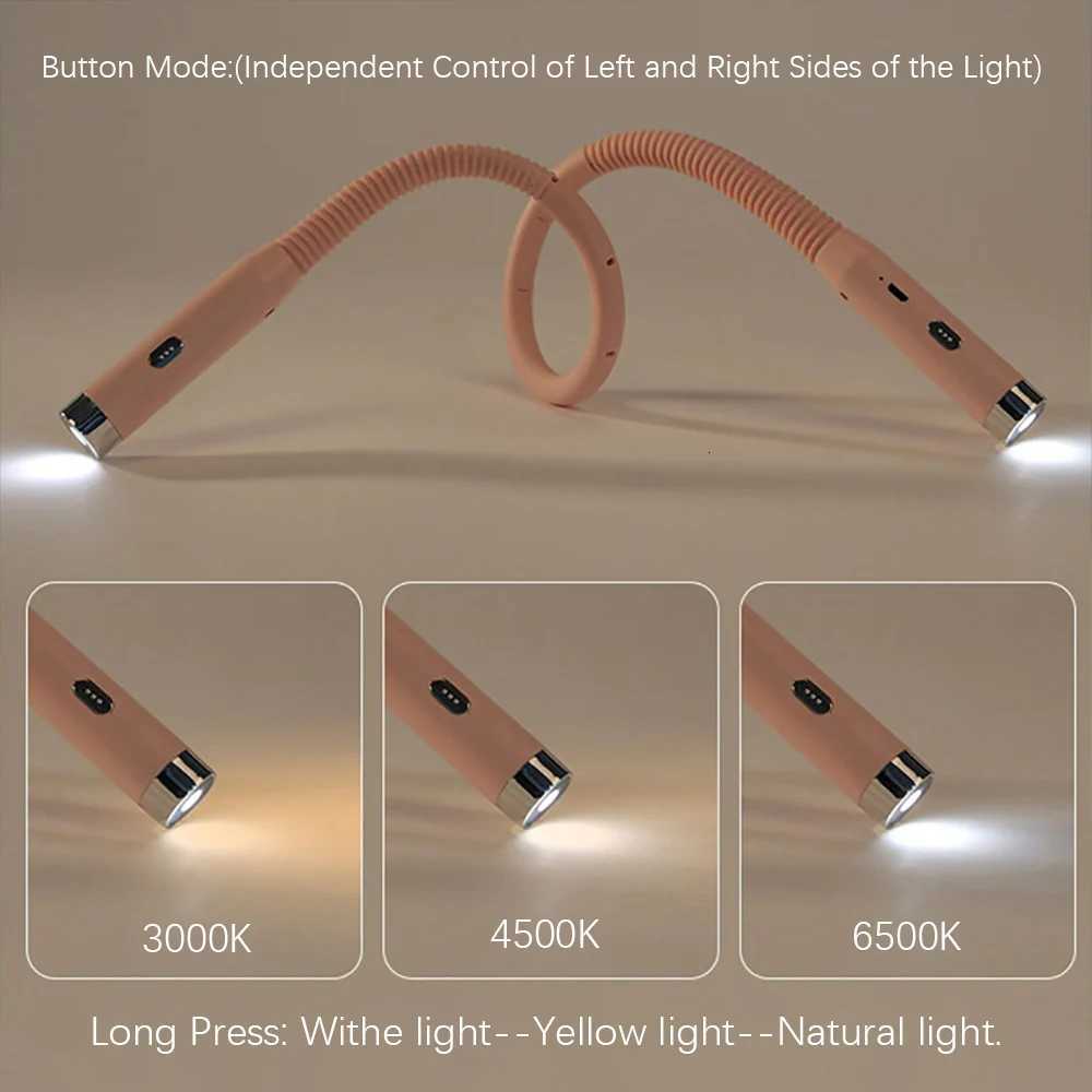 Neck Reading LightBook Light Long Lasting Rechargeable Lamp Perfect Book Light for Reading in Bed Knitting Camping M251120