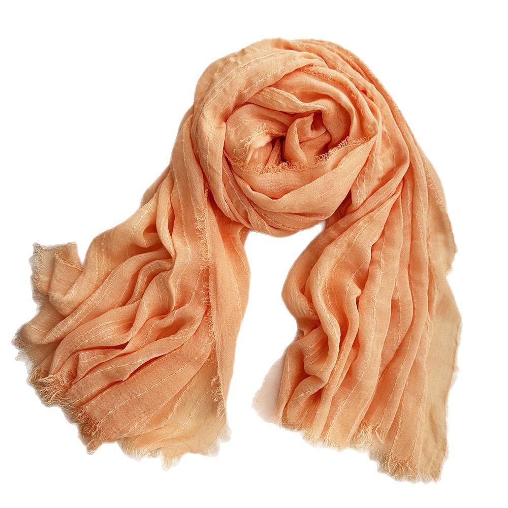 K458 2025 new spring and summer scarf women's thin medium-length scarf literary retro cotton scarf Southeast Asia cross-border
