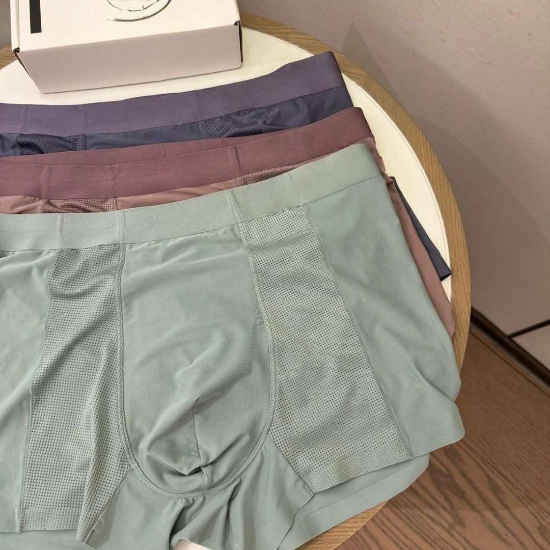 Men cotton modal four-cornered pants for all seasons suitable men sports casual pants sweat-absorbent breathable elasticity luluity lemonics Men shorts