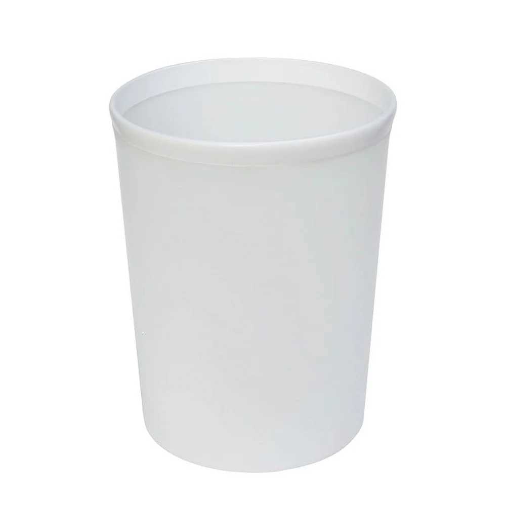 Frosted Plastic Round Wastebasket 21 Gallon Sleek Modern Design Durable Trash Can Bathroom Home Use C251120