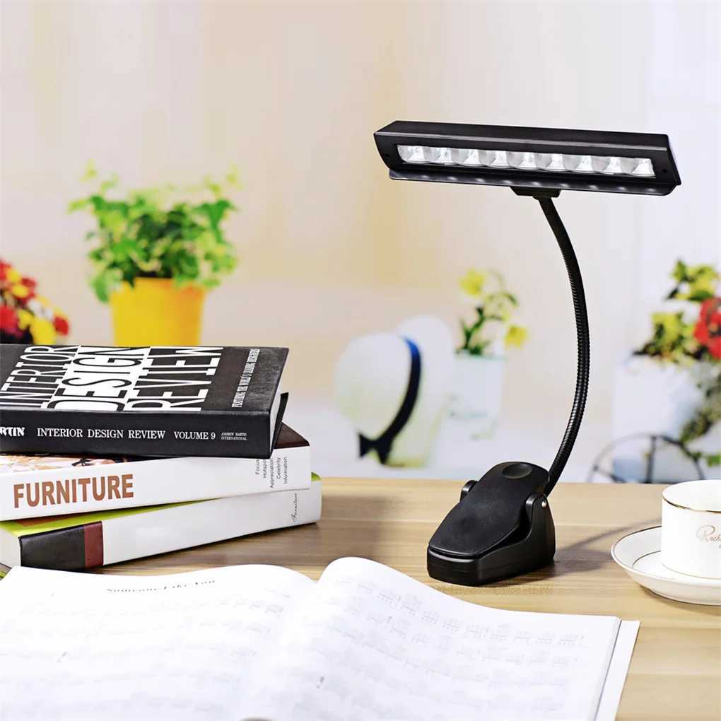 LED Music Stand Light Book Reading Lamp with Flexible Neck Lighting Kit Piano Players Musician Present Supplies M251120