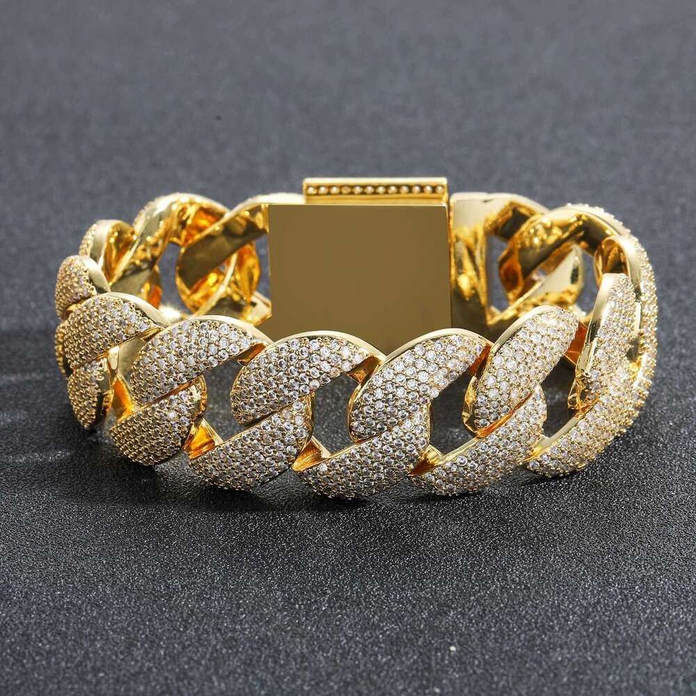 Luxury designer 22mm Bubble Cuban Chain Hip Hop 5 row Ice out vvs Moissanite Necklace Men's Necklace with free shipping