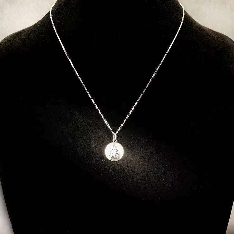 Premium Jewelry Pure Sier Galrming VVS Moissanite Pendant Star Coin Disc Collarbone Necklace Unisex Girl