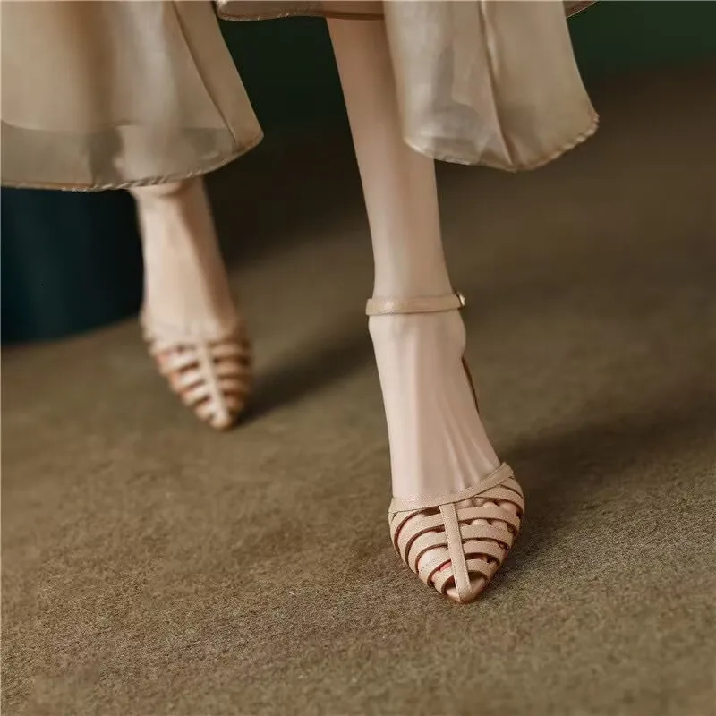 Pointed Toe Shoes Womens High Heels Fashion Summer Party Office Sandals 250420BJ