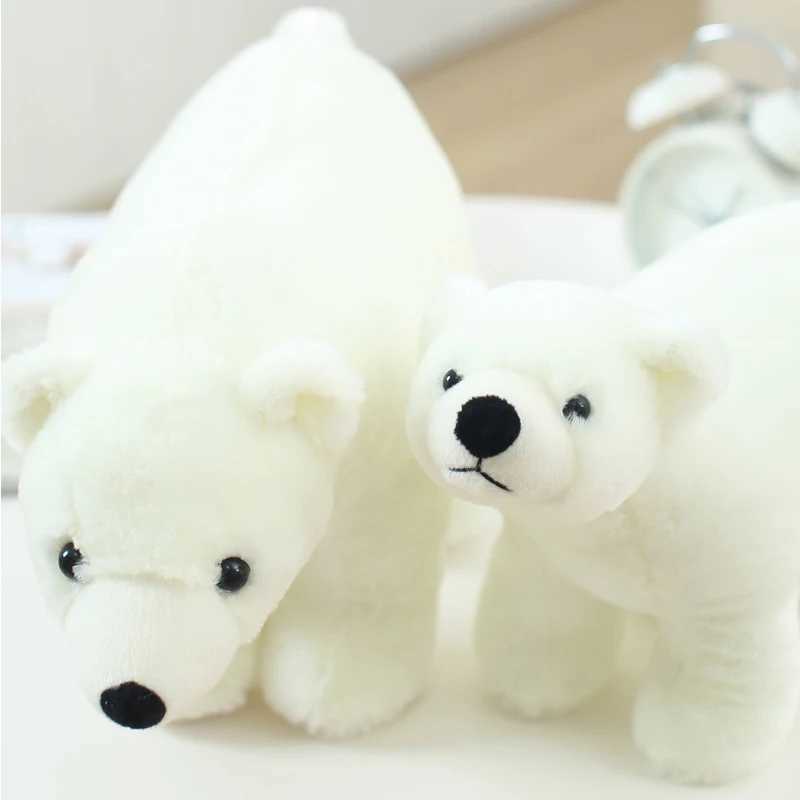 20/25/35/45cm Super Lovely Polar Bear Family Stuffed Plush Placating Toy Pure White Bear Soft Fabric Doll Gift for Children G251120