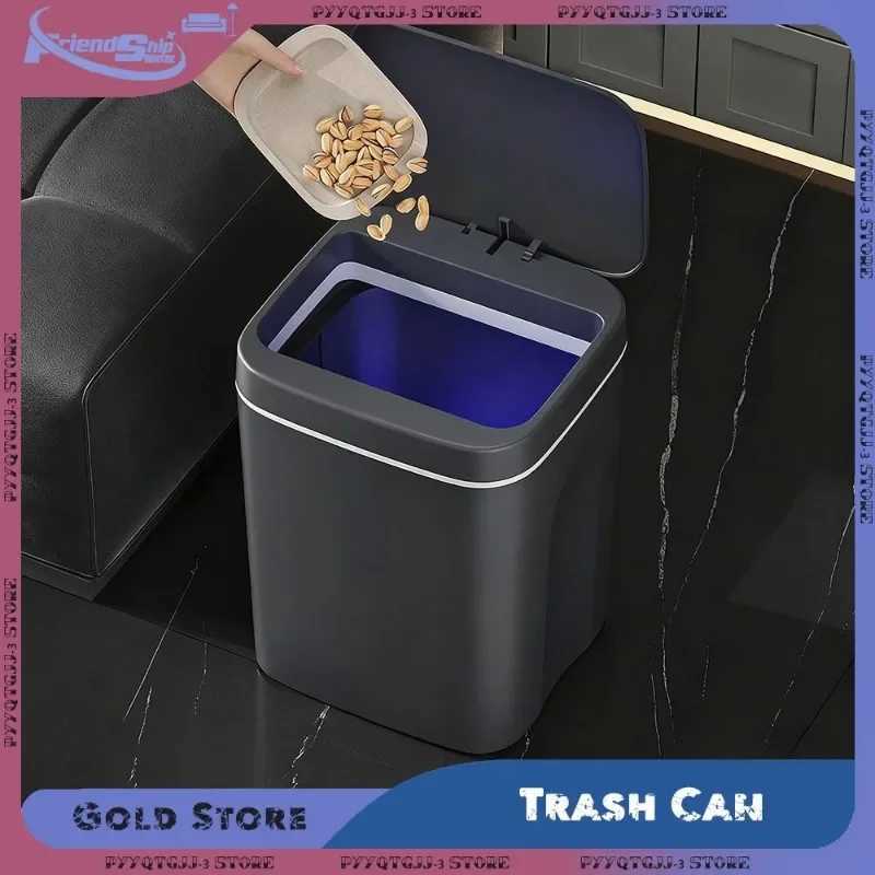 Intelligent Garbage Bin Sensing 16L Waterproof Smart Home Garbage Bin Lid Automatic Household Cleaning Tools Accessories C251120