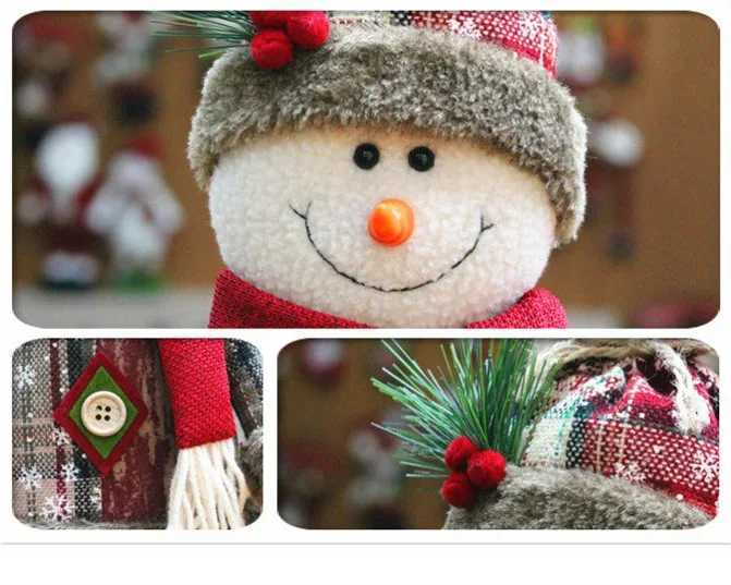 5518 Cm Christmas Doll Decorations For Home Xmas Gift Snowman Santa Claus Standing Doll Plush Toys New Year Decor 2025 Noel G251120