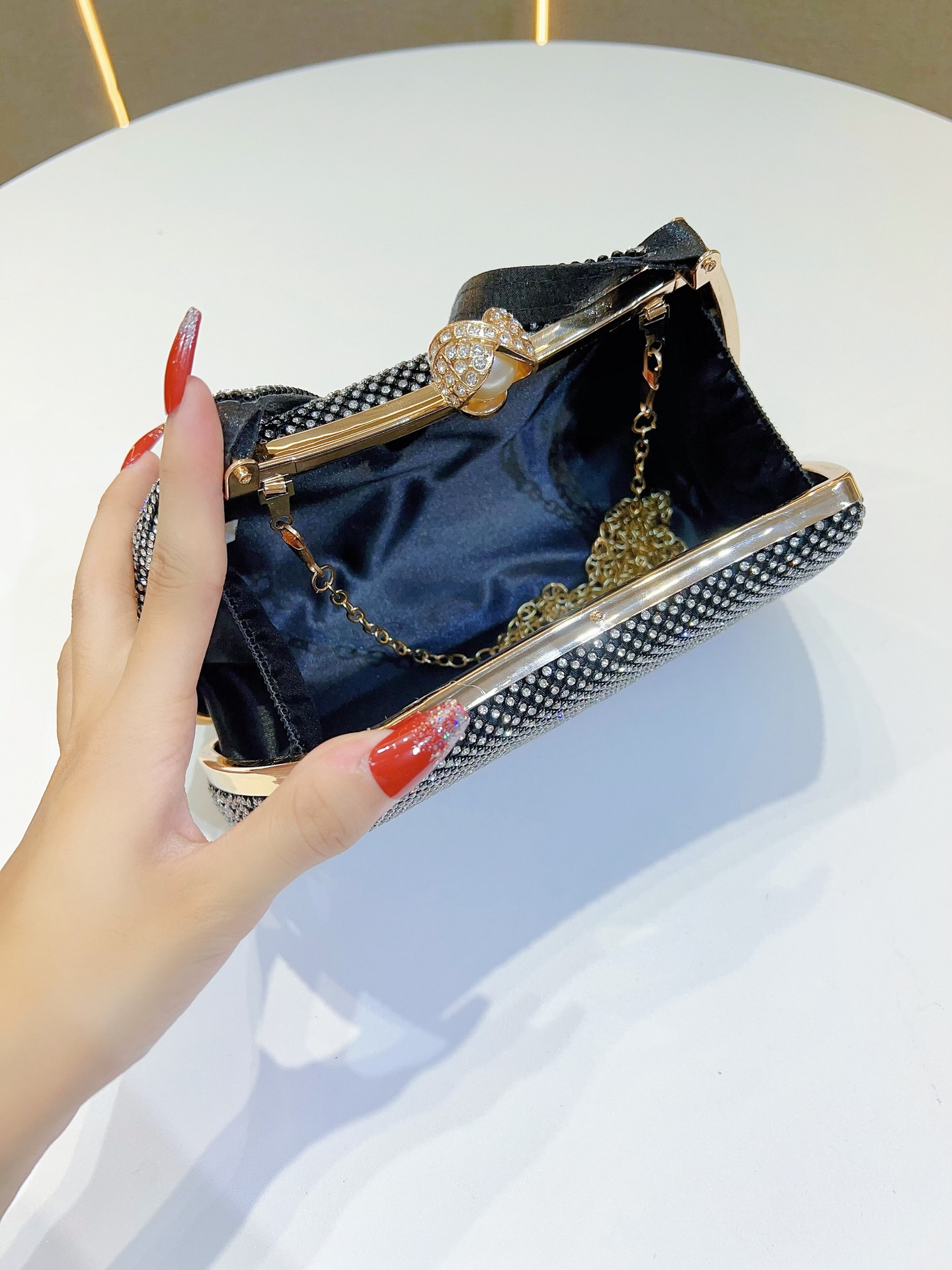 Luxury Bag Designer Bag Jewelry Vintage Evening Clutch Bag Crystal-Embellished Full-Diamond Sparkle Formal Bag Convertible Shoulder Crossbody Top-Hand