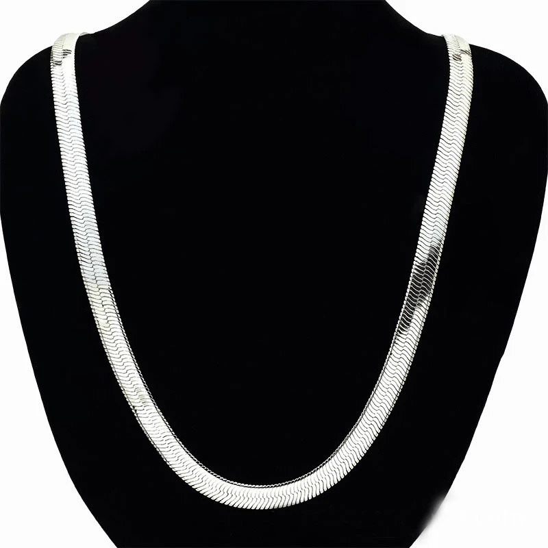 High quality 75CM 10MM hiphop mens bone snake chain gold necklace rapper short and chubby boy night club DJ smart jewelry 250420