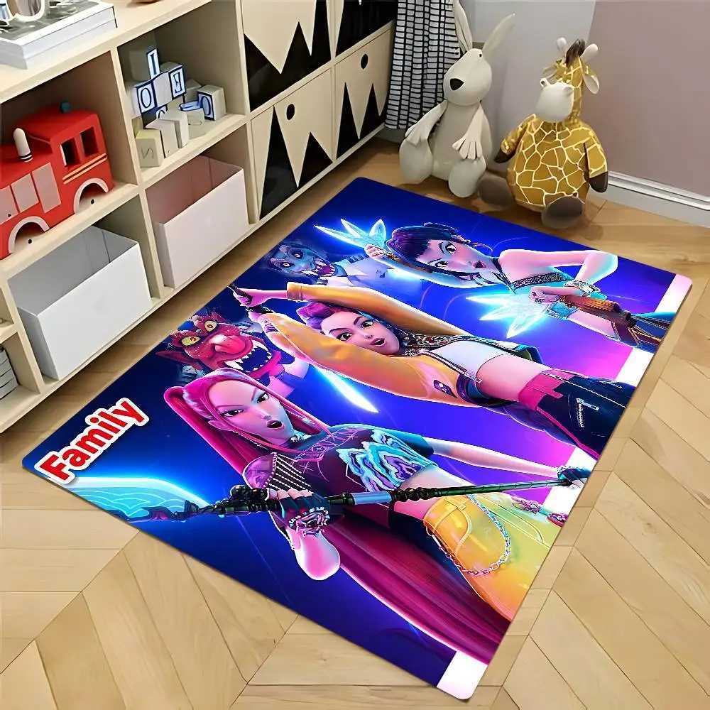 Kpop Demon Anmie H-Hunters Door Mat Washable Non-Slip luxury Living Room Sofa Chairs Area Mat Kitchen Doormat Area RugM251120