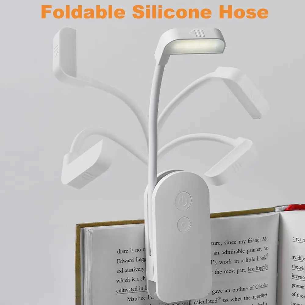 Portable LED Reading Lights Eye Caring 3 Color Temperatures and Dimming Brightness Book Lights Lightweight USB Rechargeable M251120