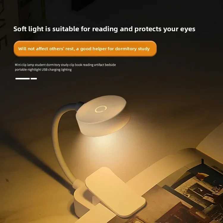Mini LED Desk Light USB Rechargeable Lamp Eye-Protecting Clip-on Book Light Student Study Reading Desk Lamp Gift Reading Lamp M251120