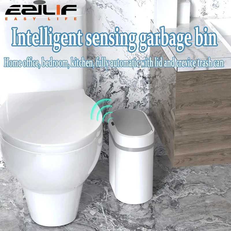 12L Smart Sensor Touchless Automatic Closing Trash Can Battery Powered for Kitchen Bathroom House Office C251120