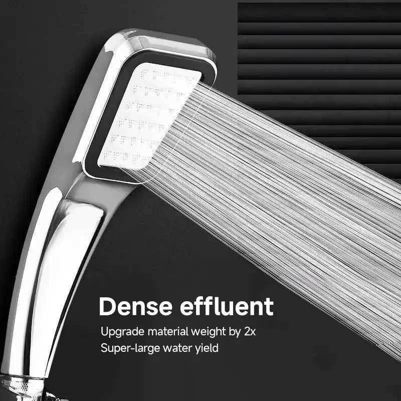 300 Holes Pressurized Showerhead Hand Hold Square Shower Head Water Saving Rainfall Spray Nozzle Bathroom AccessoriesM251120