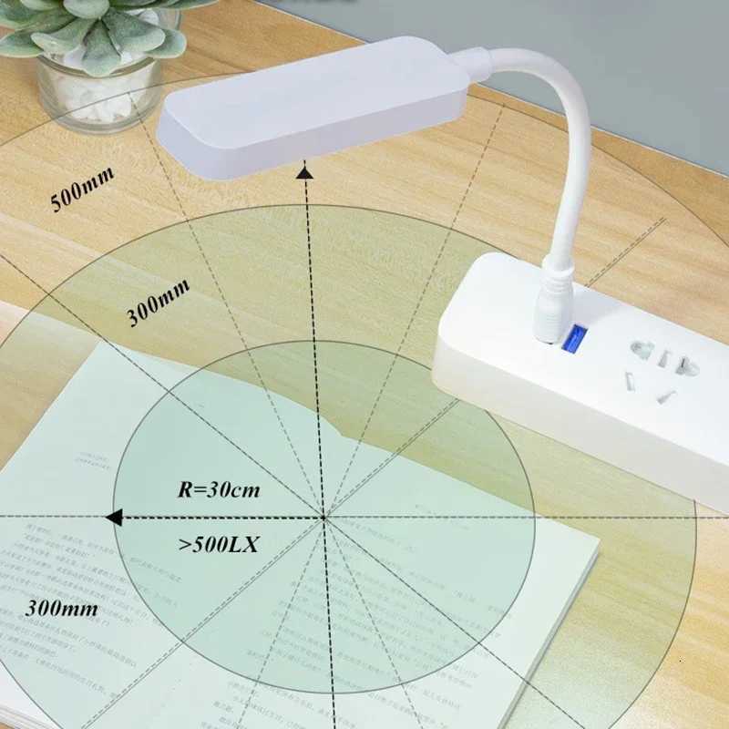 USB Plug LED Book Reading Light Mini Portable Foldable Night Light Flexible Eye Protection Reading Lamp for Power Bank M251120