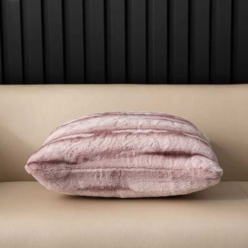 Pillow Case Striped Autumn And Winter Plush Cushion Covers For Home Sofa Bed Throw Covers Living Room Decorative C251120