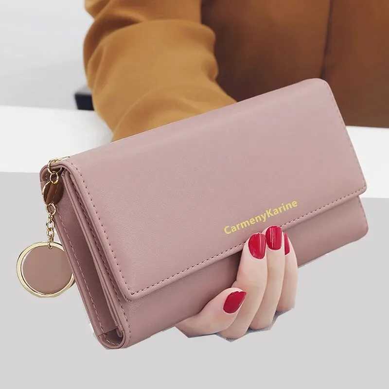 Fashion Women PU Leather Long Wallets Multi-functional Fold Purse Fresh Female Clutch Card HolderW251120