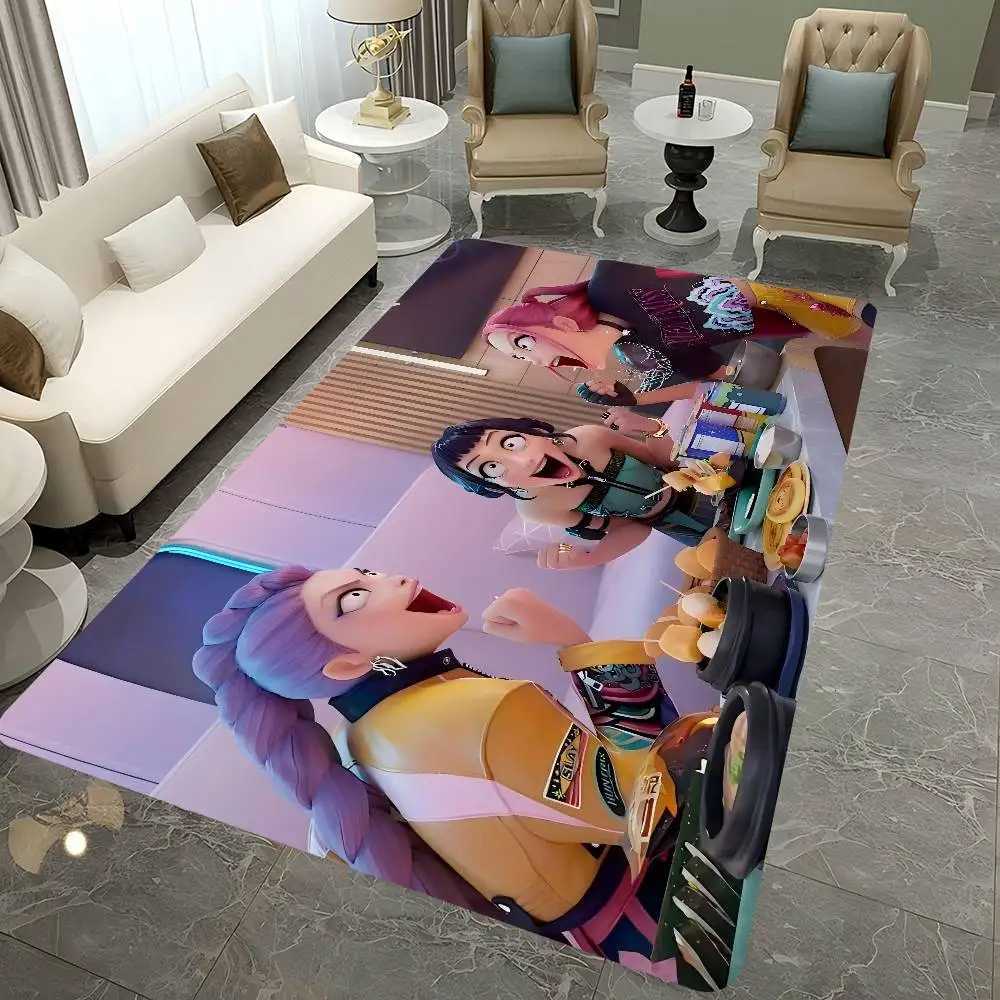 KPop Demon Hunters luxury Door Mat Nordic Style Bedroom Living Room Doormat Home Balcony Anti-Slip AlfombraM251120