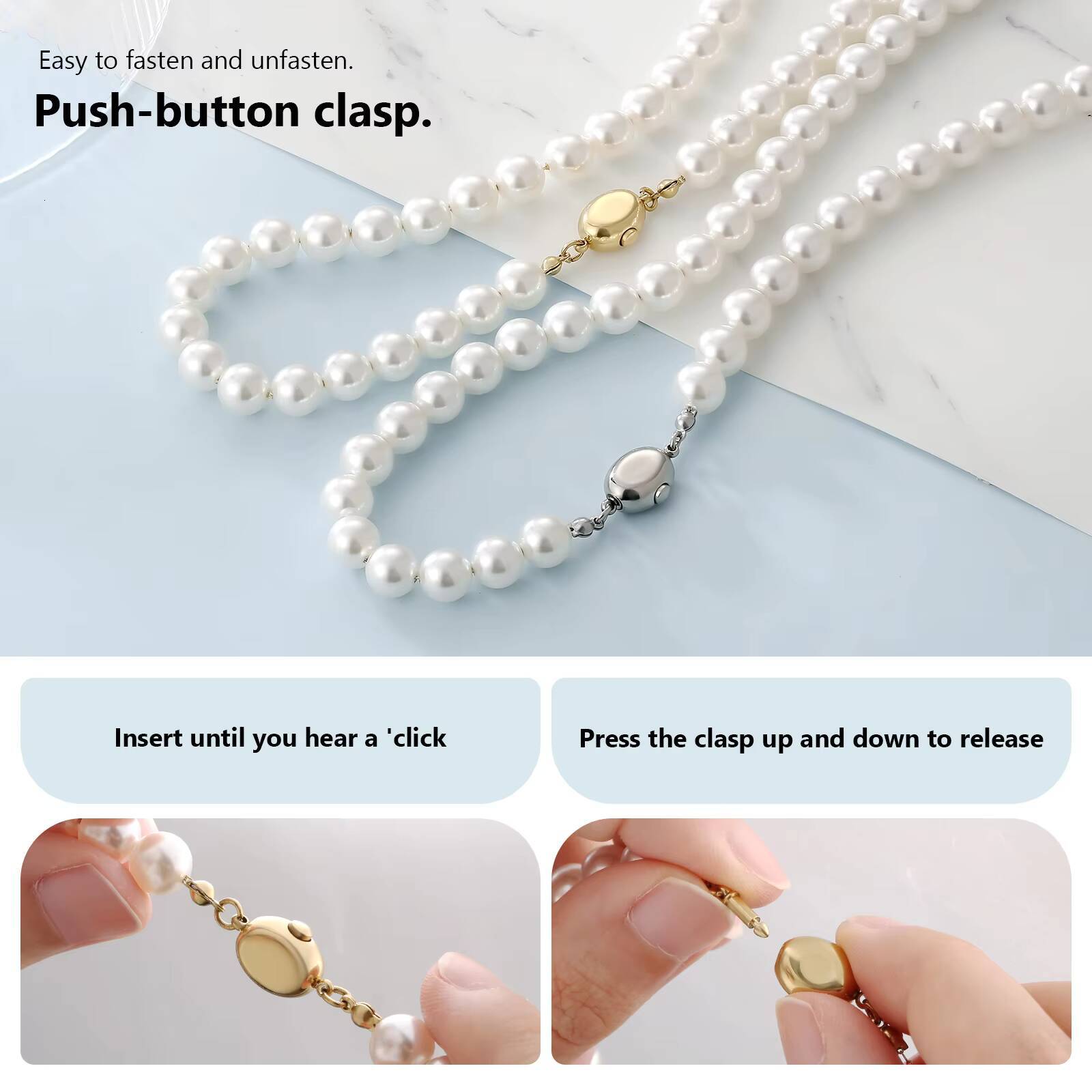 Bridal Wedding Crystal Jewelry Pearl Chain 14K Gold Plated Vintage Choker Boho Round Imitation Beaded Pearl Necklace for Women