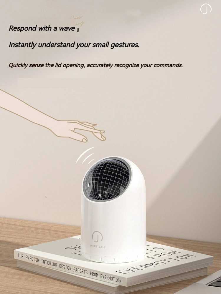 Mini Smart Sensor Desktop Trash Can Luxury Style Ideal for Home Office Bedroom Bathroom C251120