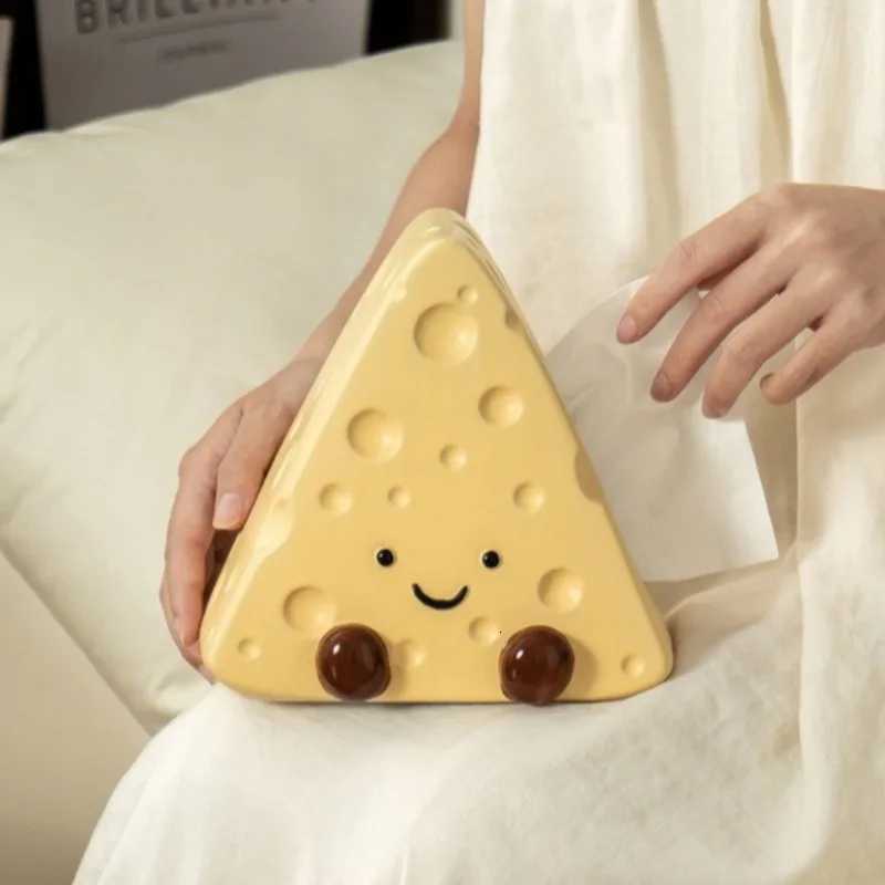 Cream Style Ceramic Tissue Box Cover Cute Tabletop Decor for Living Room Bedside Dressing Creative Toilet Paper Holder C251120