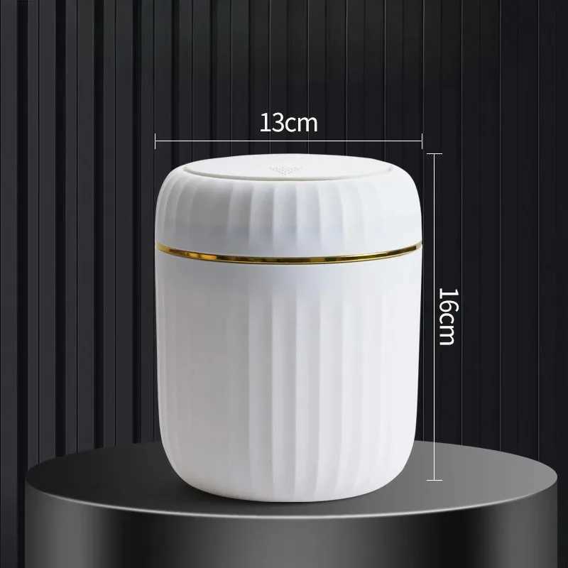 Mini Desktop Trash Can with Lid Garbage Office Desk Storage Box Waste Bin Organizer Bedroom Made Durable Plastic Home Supplies C251120