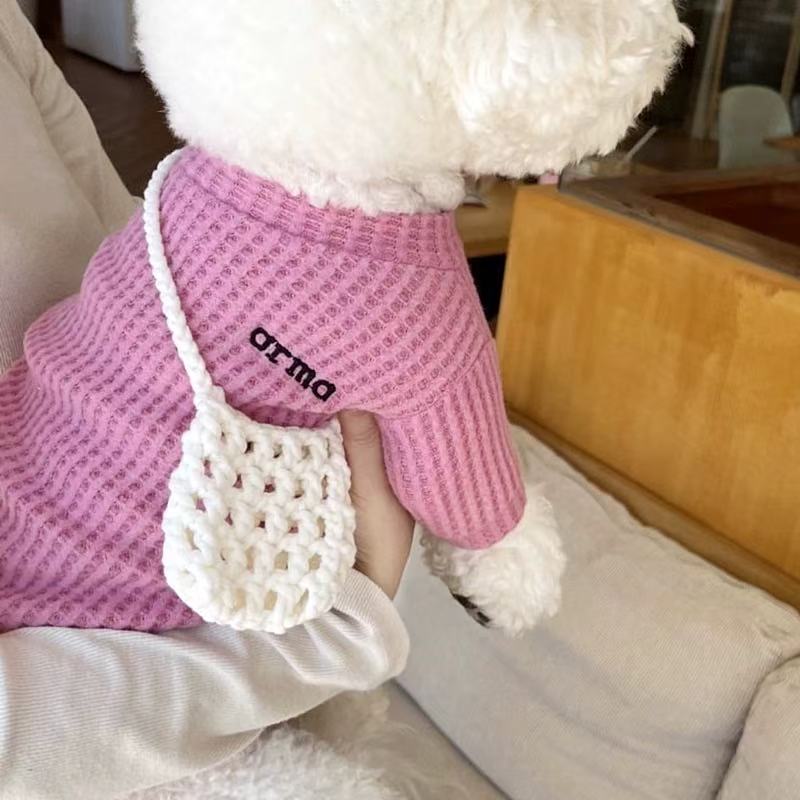 T0021New summer pet bottoming shirt Teddy puppy clothes