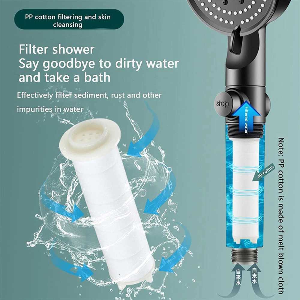 VILOYI 10 Spray Modes Filtered Shower Head High-Pressure Handheld Showerhead Water Saving Fall Resistance Bathroom Shower NozzleM251120