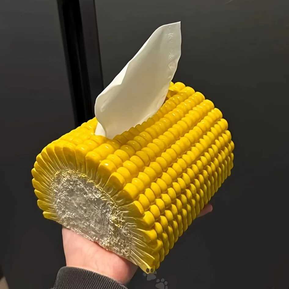 Unique Corn-Shaped Tissue Box Holder - Creative Decor for Living Room Dining Table Durable Plastic C251120